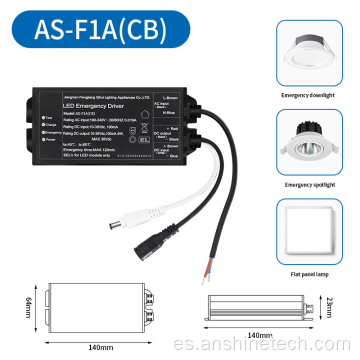 Batería de carga de litio de emergencia LED de larga duración